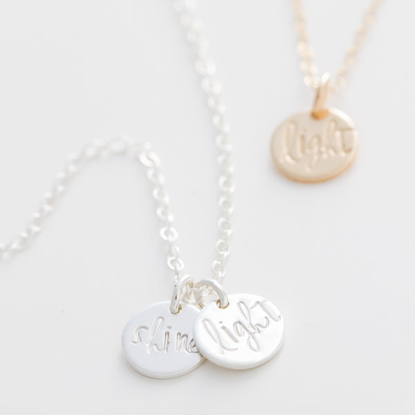 Heidi Swapp™ 'Choose Happy' Silver Charm Necklace – Littlefield Lane