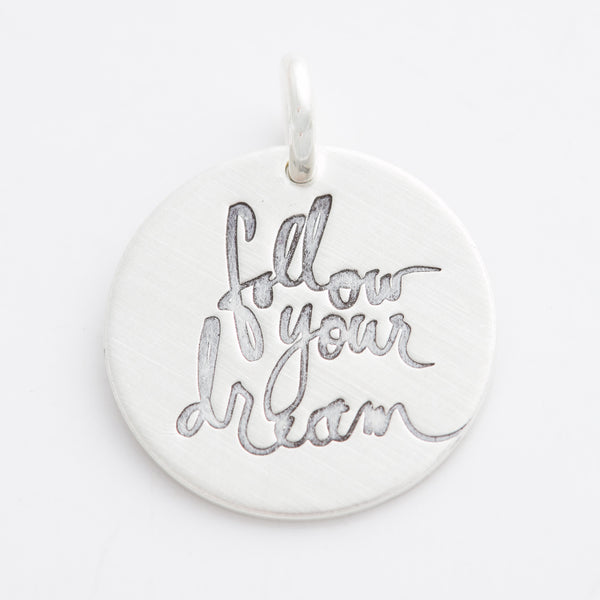 Heidi Swapp™ Sterling Silver 'Follow Your Dream' Charm