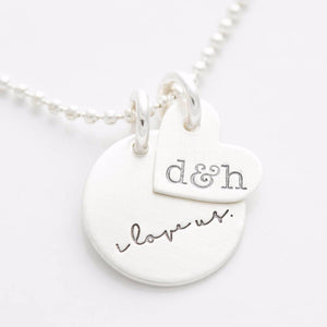 Personalized Initials Tiny Heart Charm