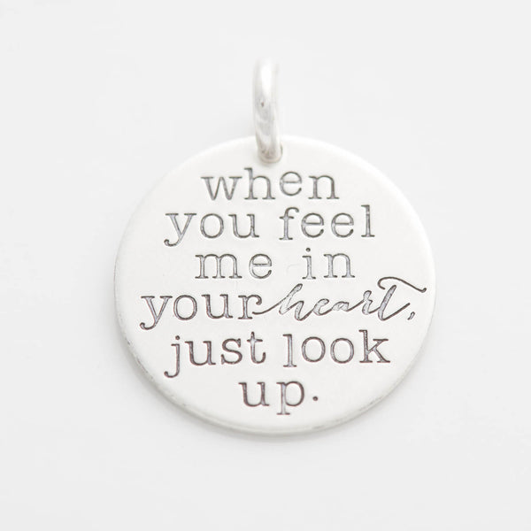 'When You Feel Me In Your Heart' Charm