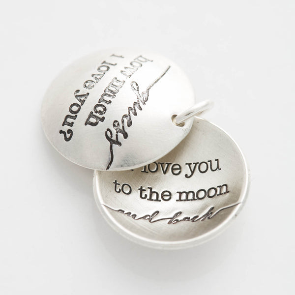 'Moon and Back' Swinging Locket Charm