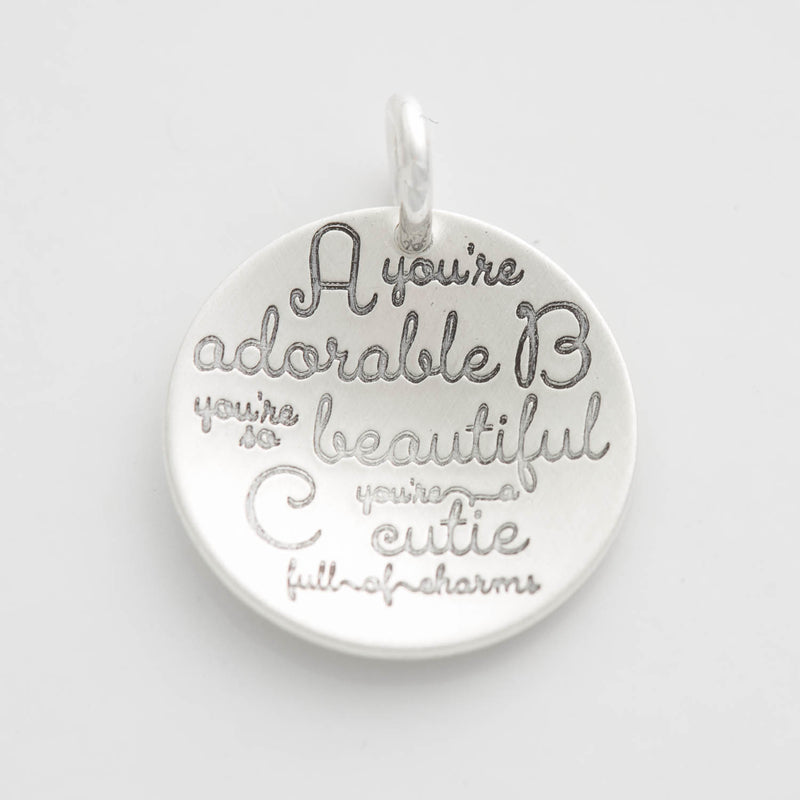 'A, You're Adorable, B, You're So Beautiful' Charm
