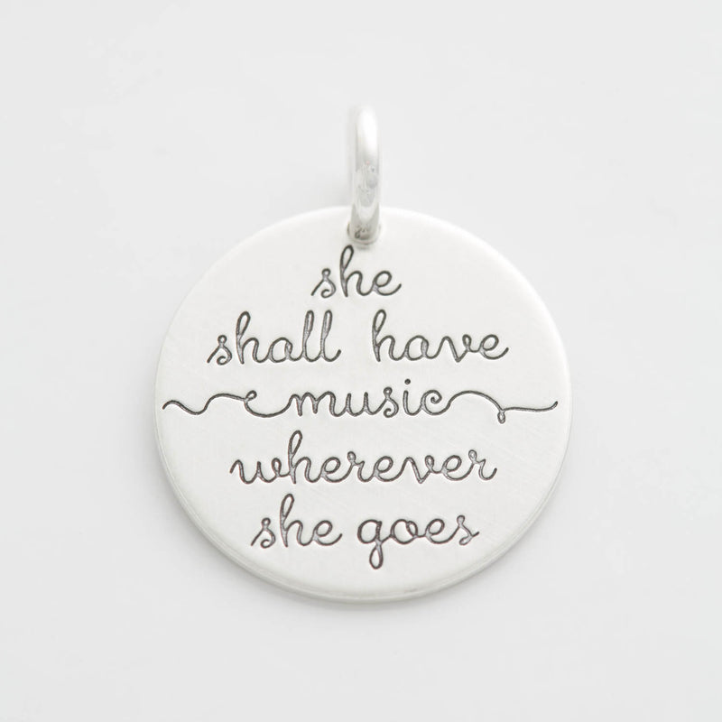 'She Shall Have Music Wherever She Goes' Charm