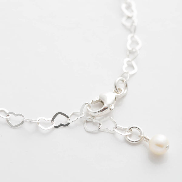 Heart Link Charm Bracelet NEW