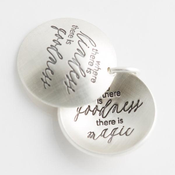 'Kindness, Goodness, Magic' Swinging Locket