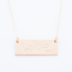 'Believe' Bar Necklace by Heidi Swapp™