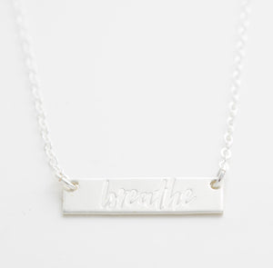 'Breathe' Bar Necklace