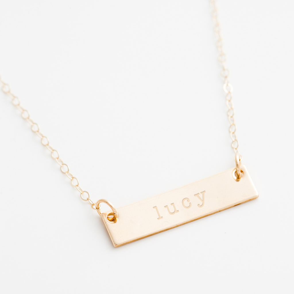 Personalized Skinny Bar Necklace