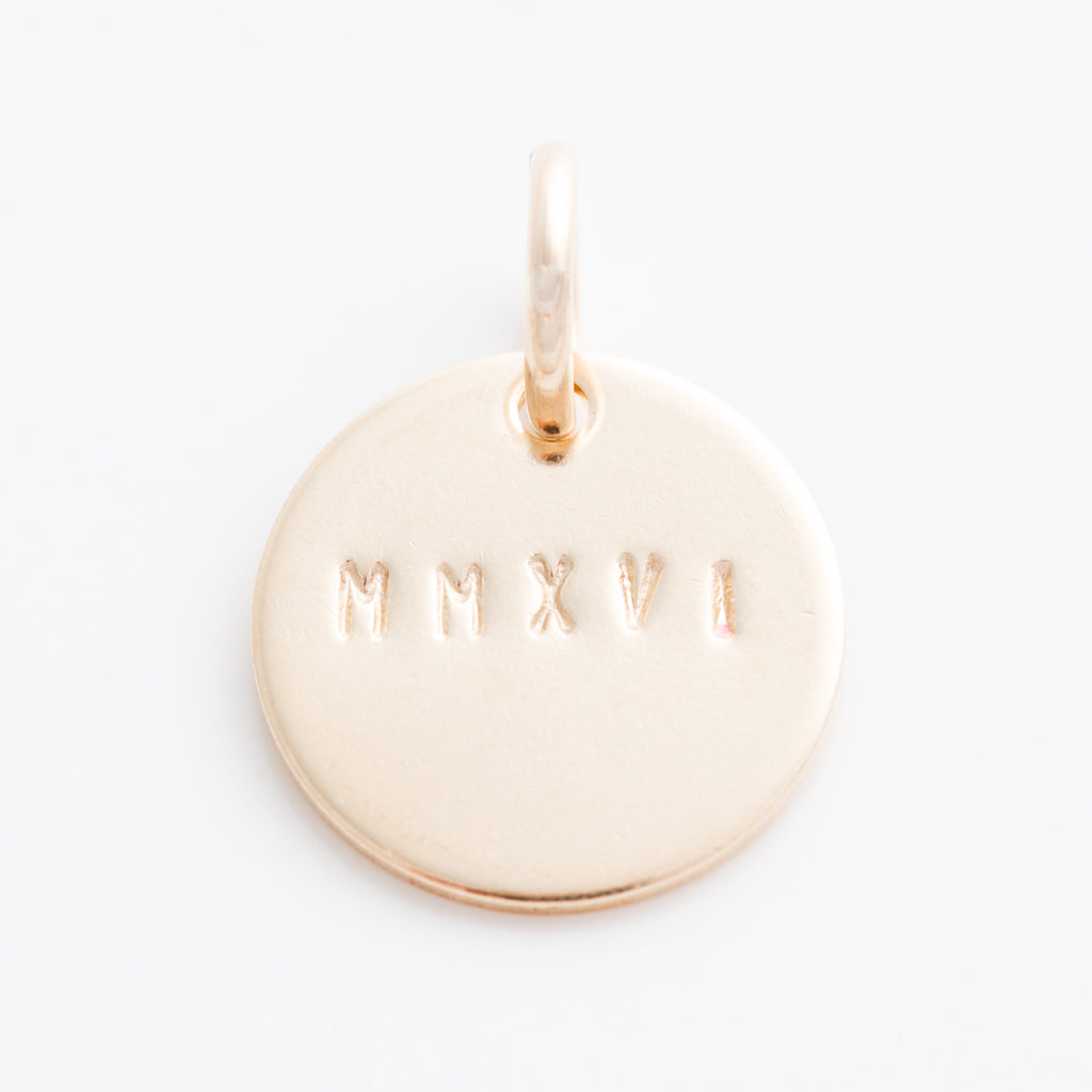 Tiny Numeral Date Charm