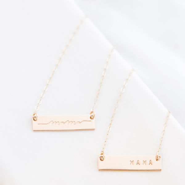 'Mama' Bar Necklace