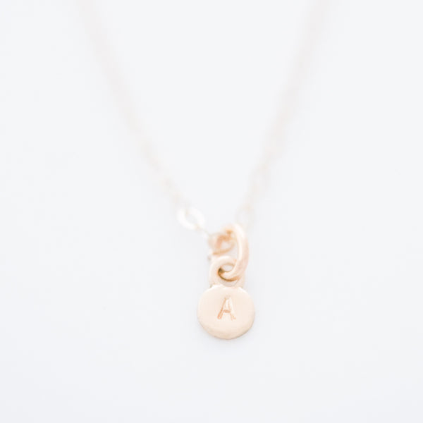 Teeniest Tiniest Initial Charm Necklace